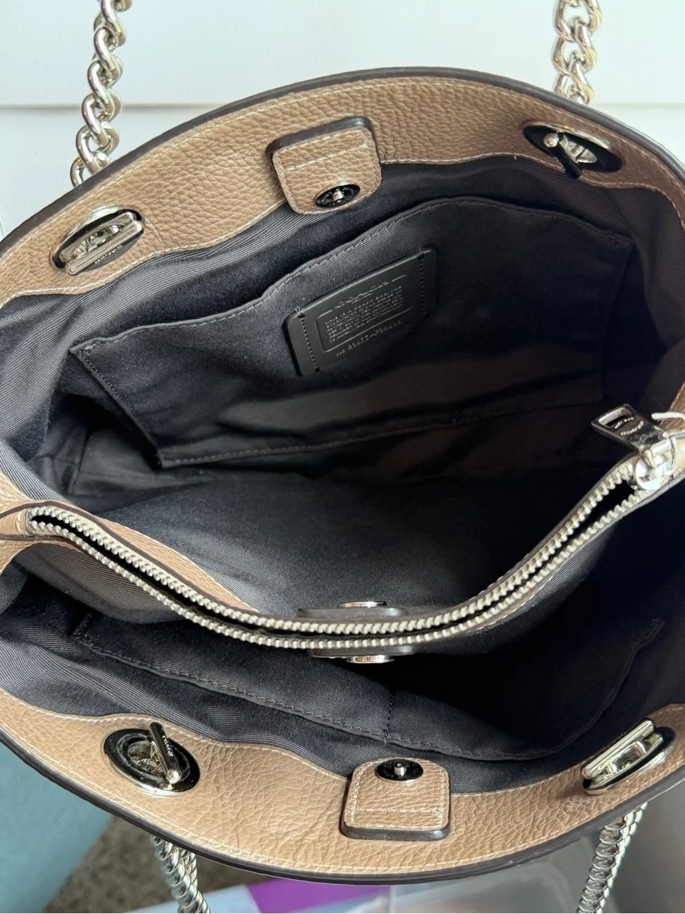 Coach pebbled leather